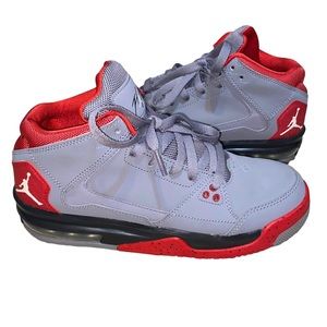 Nike Jordan Grey, Black, & Red Flights Grades School Size 5.5